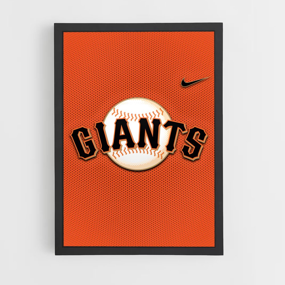 Poster Giants en Orange – affiche Baseball (vue 2)